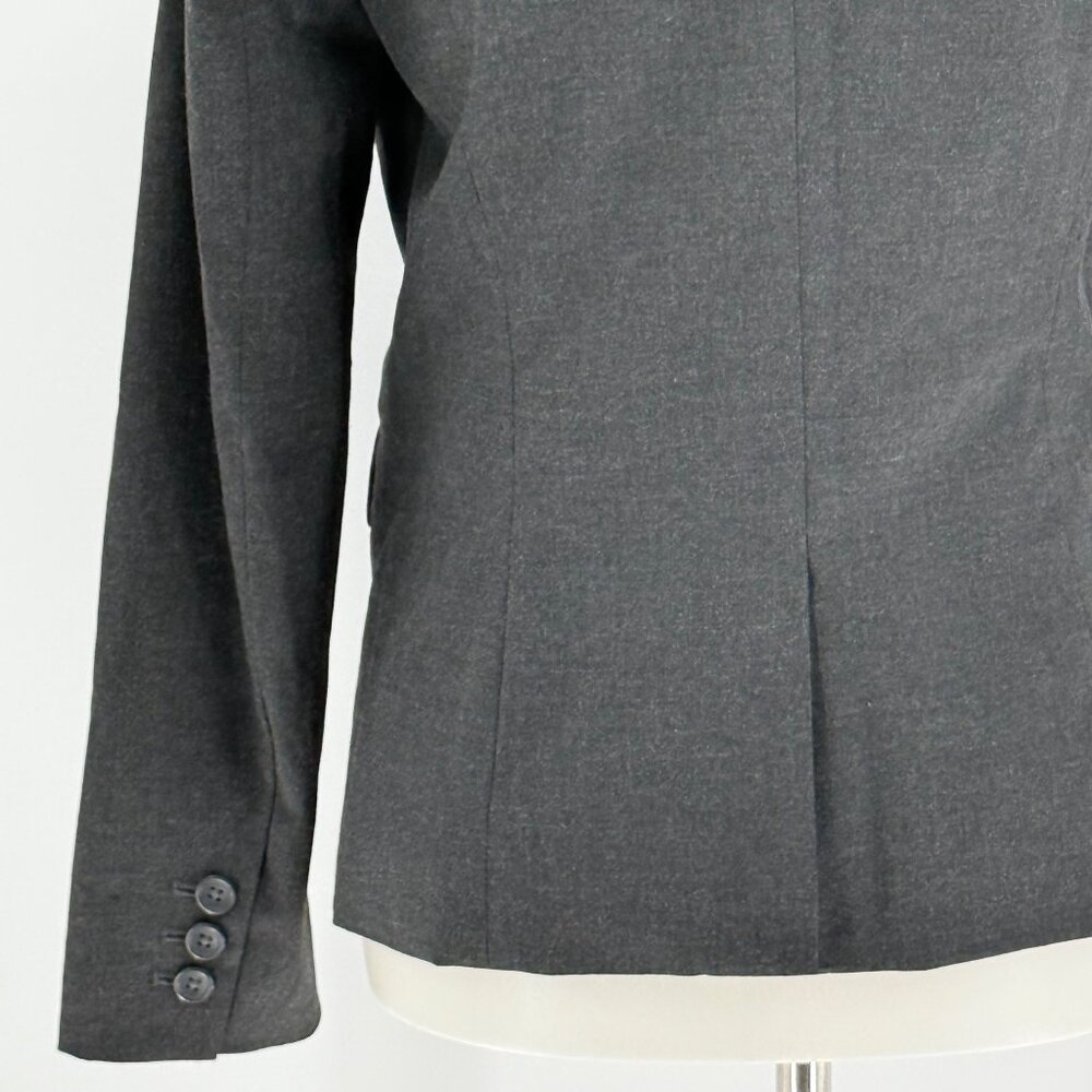 Banana Republic Womens Dark Gray Blazer Jacket 6P Petite Polyester Blend - Picture 3 of 5